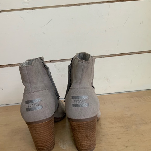 Tom’s open tied bootie with stacked heel - Picture 3 of 4